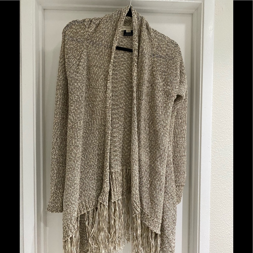 Vici Small Duster Sweater with Fringe!!